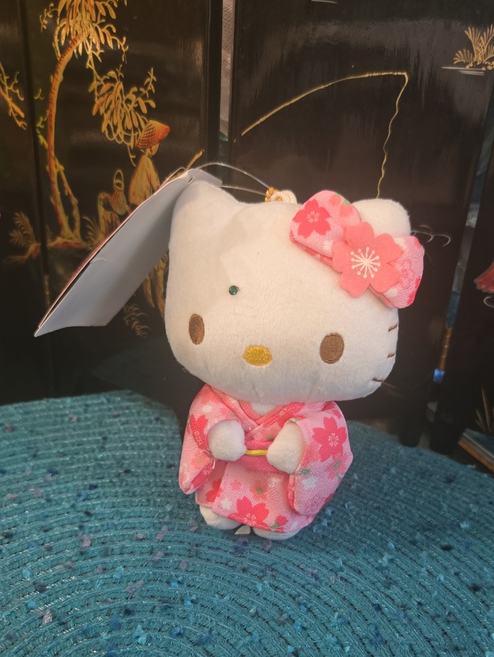 Sanrio Hello Kitty Pink Floral Kimono Plush Charm